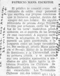 Patricio Manns escritor