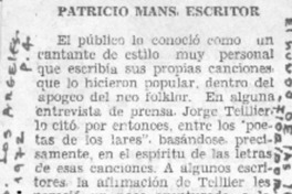 Patricio Manns escritor