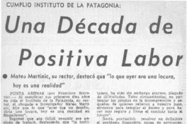 Una década de positiva labor