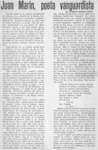 Juan Marín, poeta vanguardista