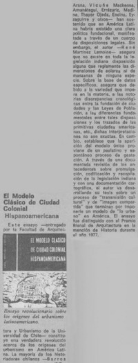 El modelo clásico de ciudad colonial.