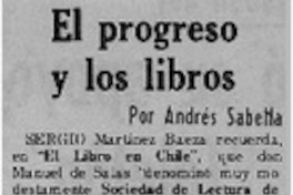 El progreso y los libros