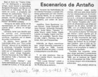 Escenarios de antaño