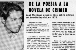 De la poesía a la novela de crimen.