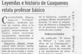Leyendas e historia de Cauquenes relata profesor básico.