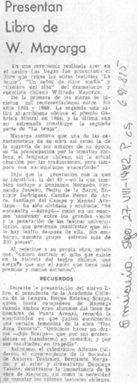 Presentan libro de W. Mayorga.