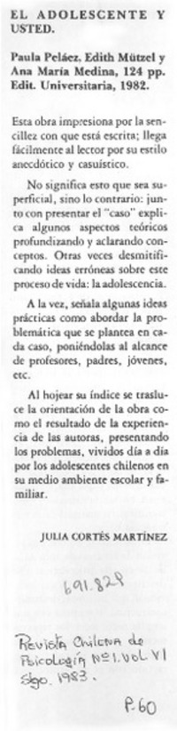 El adolescente y usted