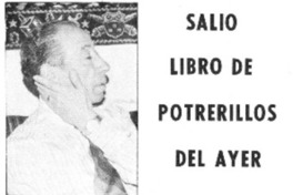 Salió libro de Potrerillos del ayer.