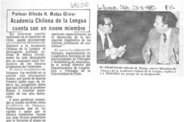 Academia Chilena de la Lengua cuenta con nuevo miembro.