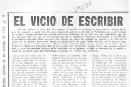 El vicio de escribir