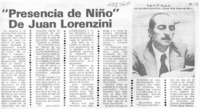 Presencia de niño" de Juan Lorenzini