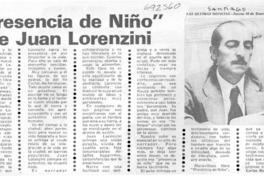 Presencia de niño" de Juan Lorenzini