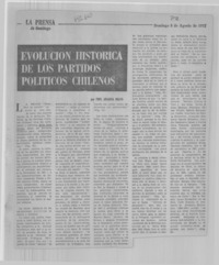 Evolución histórica de los partidos políticos chilenos