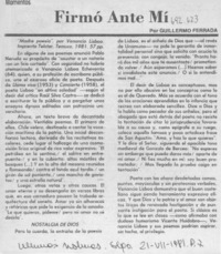 Firmó ante mí