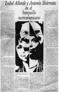 Isabel Allende y Antonio Skármeta en el banquillo norteamericano