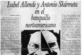 Isabel Allende y Antonio Skármeta en el banquillo norteamericano