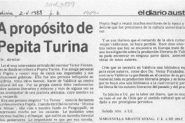 A propósito de Pepita Turina