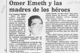 Omer Emeth y las madres de los héroes  [artículo] Lautaro Robles.