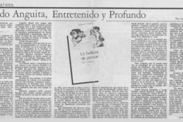 Eduardo Anguita, entretenido y profundo