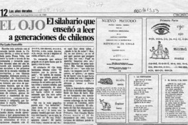 El Ojo, el silabario que enseñó a leer a generaciones de chilenos  [artículo] Lucho Fuenzalida.