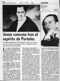 Joven comuna tras el espíritu de Portales  [artículo].