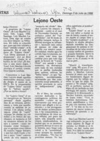 Lejano Oeste  [artículo] Baccio Salvo.