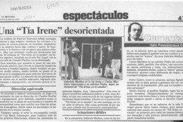 Una "Tía Irene" desorientada  [artículo] Italo Passalacqua C.