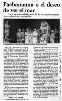 Pachamama o el deseo de ver el mar  [artículo].