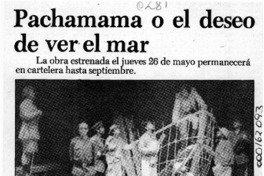 Pachamama o el deseo de ver el mar  [artículo].