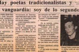 Hay poetas tradicionalistas y de vanguardia, soy de lo segundo  [artículo].