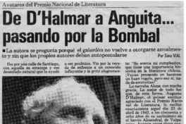 De D'Halmar a Anguita -- pasando por la Bombal