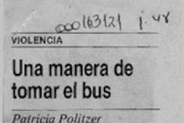 Una manera de tomar el bus