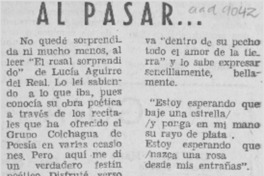Al pasar --