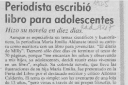 Periodista escribió libro para adolescentes