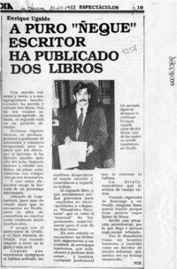 A puro "ñeque" escritor ha publicado dos libros  [artículo] YCF.