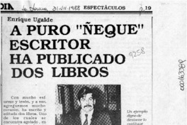 A puro "ñeque" escritor ha publicado dos libros  [artículo] YCF.