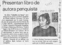 Presentan libro de autora penquista  [artículo].