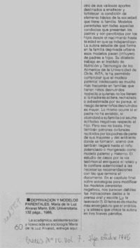 Deprivación y modelos parentales