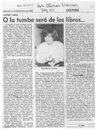 O la tumba será de los libros  [artículo] Filebo.