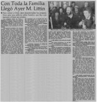 Con toda la familia llegó ayer M. Littin