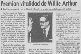 Premian vitalidad de Willie Arthur