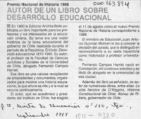 Autor de un libro sobre desarrollo educacional  [artículo].