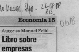 Libro sobre empresas presentan hoy  [artículo].