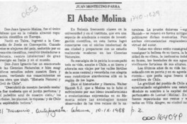 El Abate Molina  [artículo] Juan Montecino Parra.