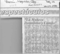 "La Muñeca dormilona y Camilo"  [artículo].