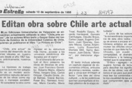Editan obra sobre Chile arte actual  [artículo].