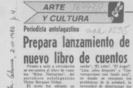 Prepara lanzamiento de nuevo libro de cuentos