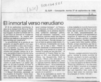 El inmortal verso nerudiano  [artículo] Héctor Edo. Espinoza Viveros.