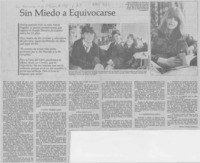 Sin miedo a equivocarse