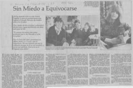 Sin miedo a equivocarse